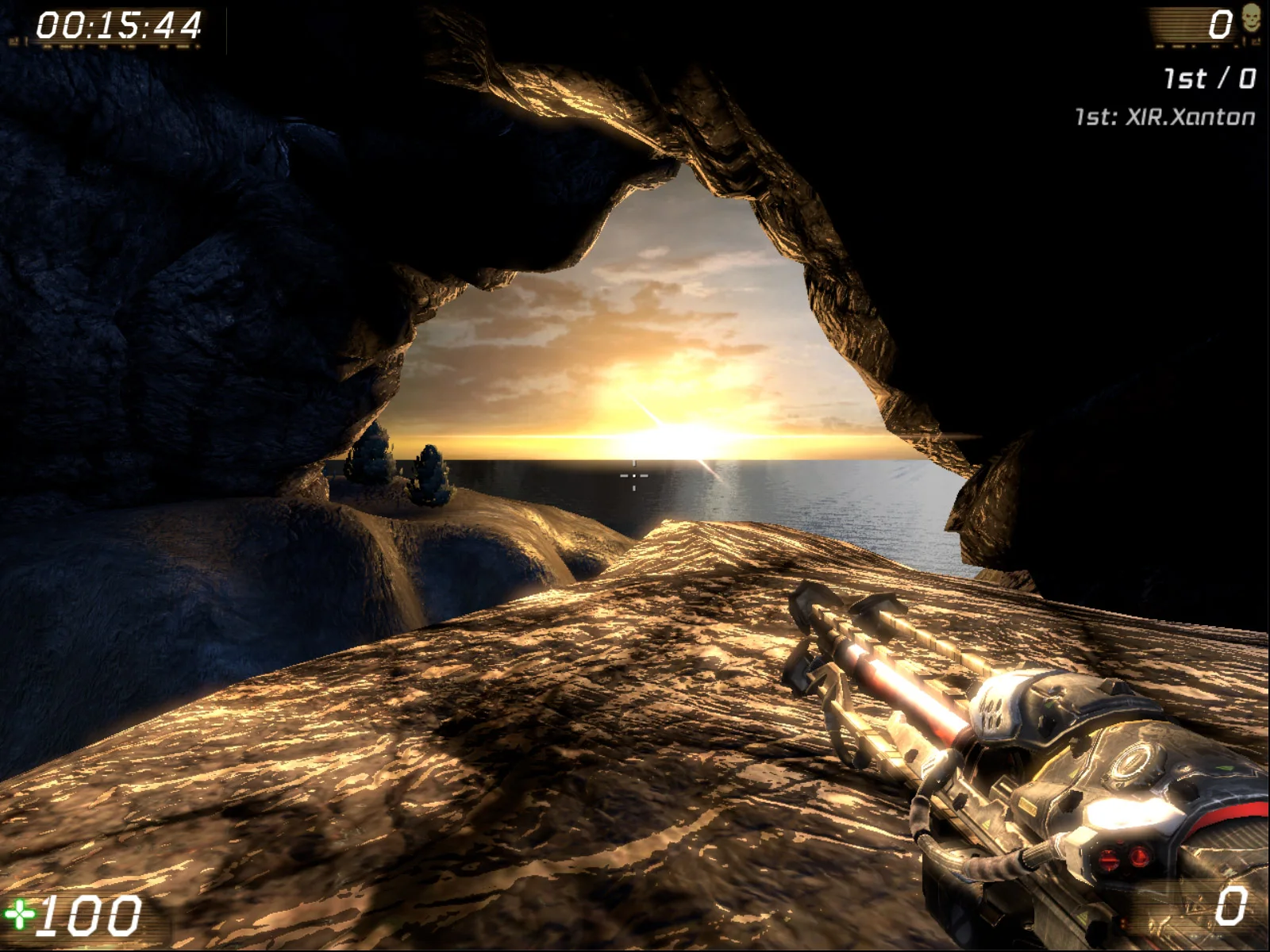 Rocky landscape in the Unreal Tournament 3 map GoldenRockIsland